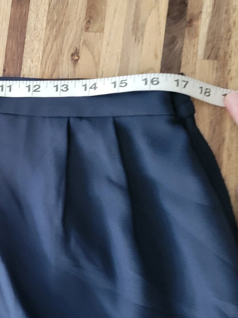 KB Stella Louise Satin Navy Blue Maxi Length Trouser/Pencil Skirt Vintage 80's - Picture 7 of 13